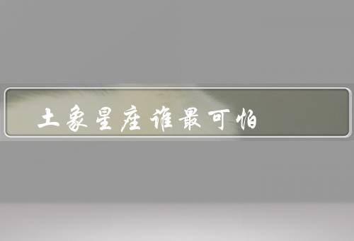 土象星座谁最可怕（坚韧不拔、冷酷无情、计谋深沉）