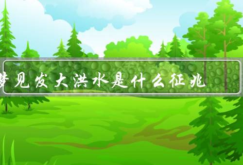 梦见发大洪水是什么征兆（心理压力的释放／对未来的担忧）