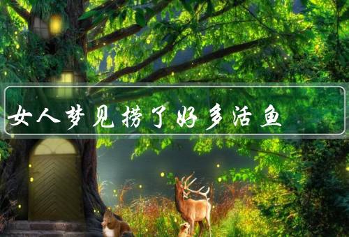 女人梦见捞了好多活鱼，美梦成真、积极奋斗、分享喜悦