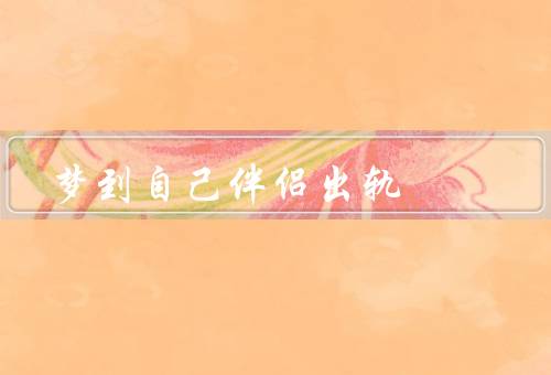 梦到自己伴侣出轨，梦境的象征意义／情感的反映／自我思考与调整