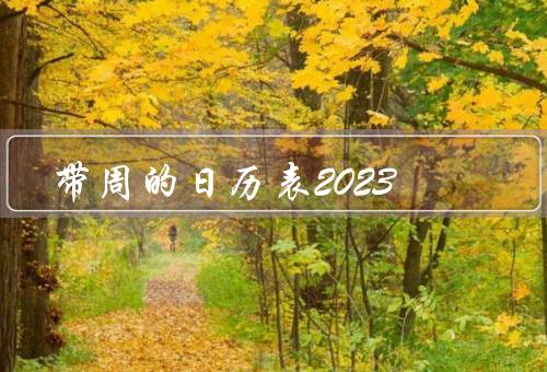带周的日历表2023（日历表的基本信息／使用日历表的好处）