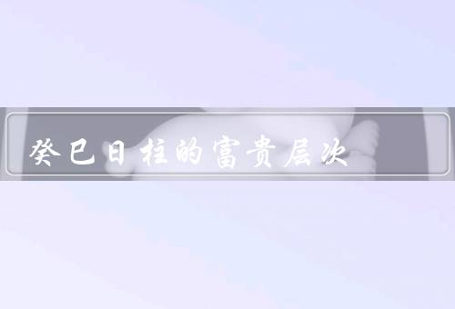 癸巳日柱的富贵层次，财富状况／家庭和社交关系／健康状况