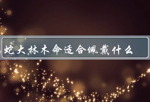 属蛇大林木命适合佩戴什么（木质饰品／水晶饰品／翡翠饰品）