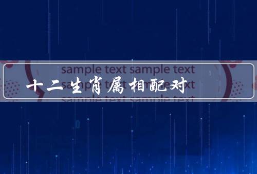 十二生肖属相配对（鼠配牛、虎配兔、龙配蛇）