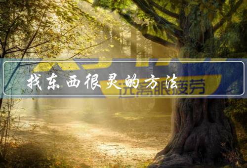 找东西很灵的方法（记忆法／分类法／标签法）
