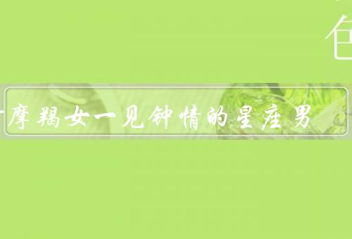 对摩羯女一见钟情的星座男（内心深沉的吸引力／稳重可靠的人生态度）