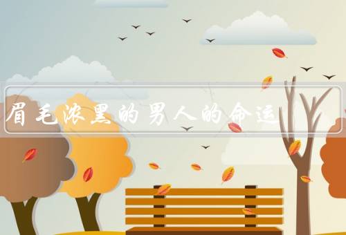 眉毛浓黑的男人的命运，独特的气质、成功的机遇、幸福的人生