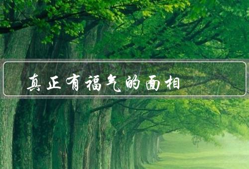 真正有福气的面相（五官端正、肌肤健康、微笑自信）