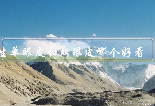 女生单眼皮和双眼皮哪个好看
