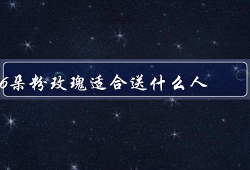 6朵粉玫瑰适合送什么人，爱人／母亲／朋友