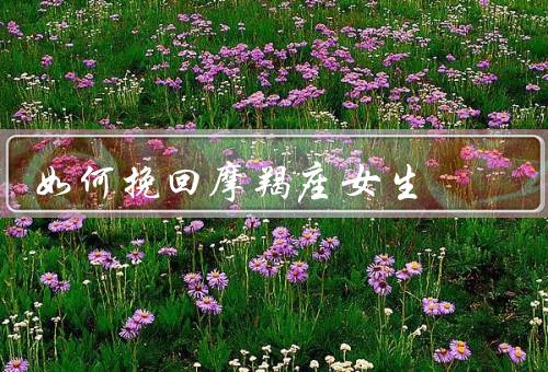 如何挽回摩羯座女生（重建信任／展示自己的优点／给予她空间和时间）