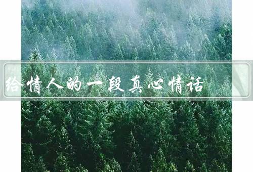 给情人的一段真心情话（我的唯一／笑容是我的幸福）