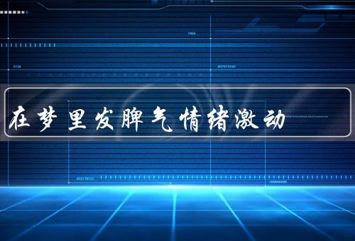 在梦里发脾气情绪激动（愤怒、焦虑、恐惧）