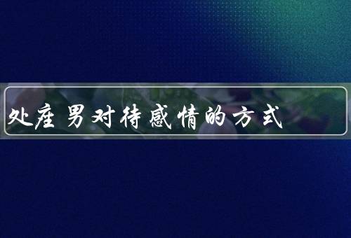处座男对待感情的方式，温柔体贴／宽容包容／稳定可靠