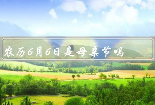 农历6月6日是母亲节吗（起源、传入中国、中国）