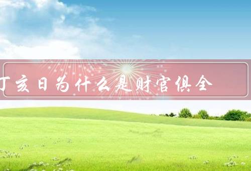 丁亥日为什么是财官俱全，丁亥日的五行属性、财运的表现