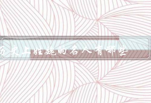 历史上姓魏的名人有哪些，魏征／魏源／魏晋