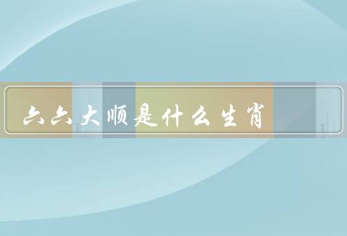 六六大顺是什么生肖，鼠年生肖／特点与优势／成功之路