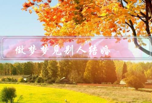 做梦梦见别人结婚，梦境的象征意义／启示
