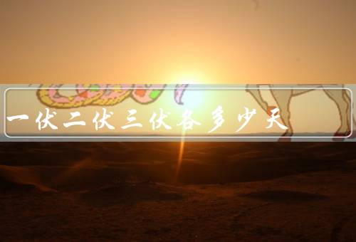 一伏二伏三伏各多少天，一伏、二伏、三伏