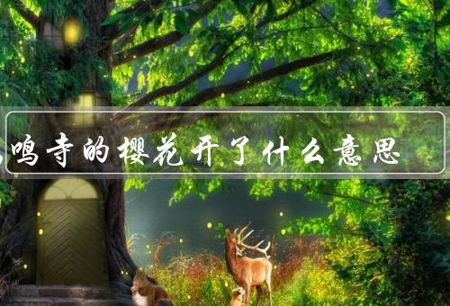 鸡鸣寺的樱花开了什么意思，樱花开放的象征、新的开始、美好的未来
