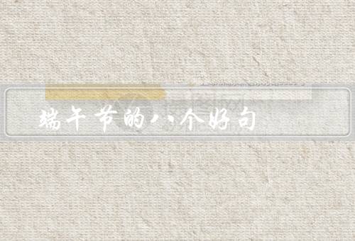 端午节的八个好句，龙舟竞渡／食粽子／挂艾草