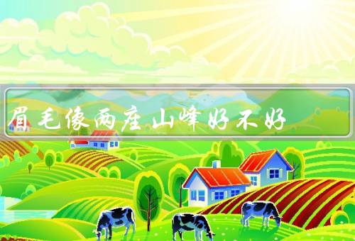 眉毛像两座山峰好不好，塑造面部轮廓、表达个性特点、增添魅力