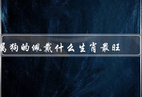 属狗的佩戴什么生肖最旺，属马的生肖吉祥物、配饰
