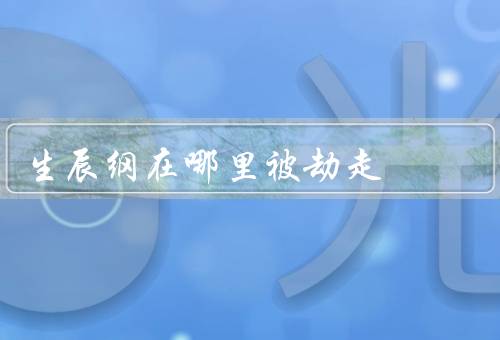 生辰纲在哪里被劫走，失窃／神秘去向／寻找的努力
