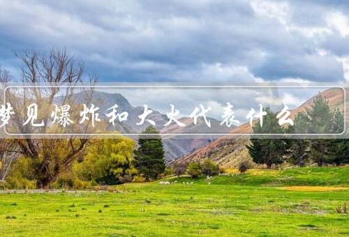 梦见爆炸和大火代表什么（爆炸／大火／小结）