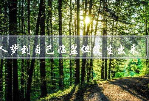 女人梦到自己临盆但没生出来，内心的焦虑／对自身能力的怀疑