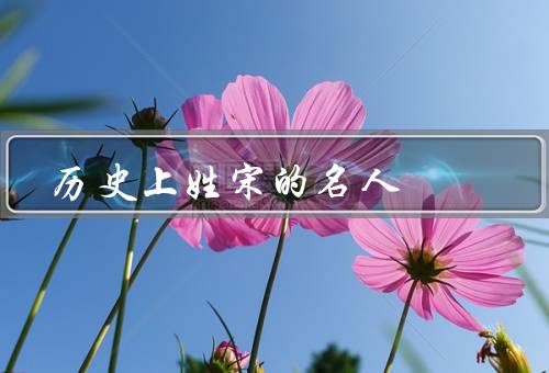 历史上姓宋的名人