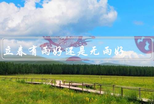 立春有雨好还是无雨好，春雨润物无声／天地万物亦需阳光