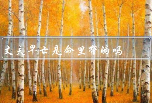 丈夫早亡是命里带的吗（丈夫早亡的命运、命运与个人选择）