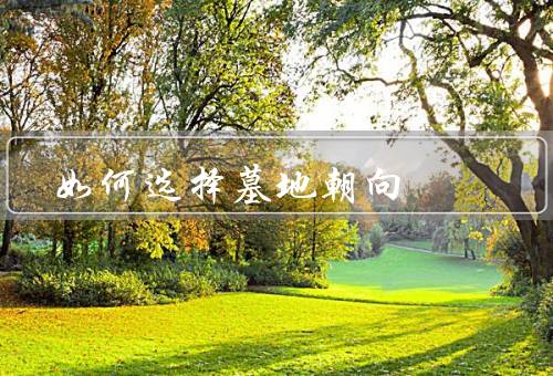 如何选择墓地风水朝向（家族方向／地理环境／学角度）