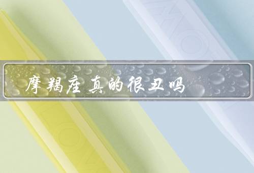 摩羯座真的很丑吗（外貌并不重要／魅力在于内在／美丽不仅仅是外表）