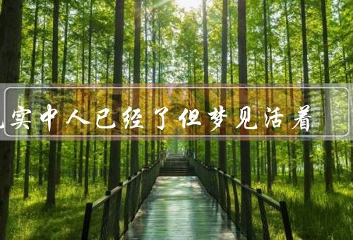 现实中人已经死了但梦见活着（回到生前的日常／与已故亲人重逢）